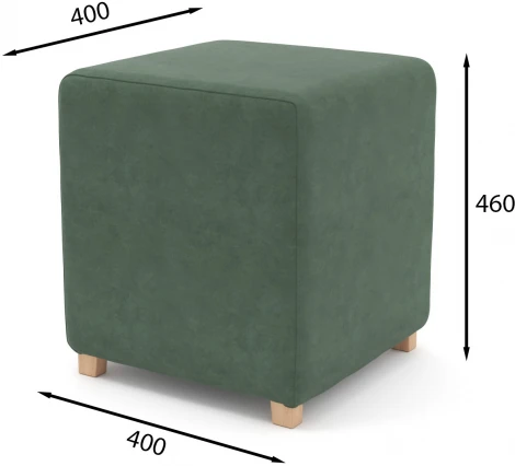 Пуф Arsko Мозли 1 зеленый велюр