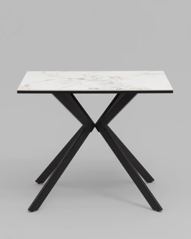 Стол Мармер мини нераскладной 90х60х75 см, GOLD JADE, подстолье металл черный Stool Group УТ000042616