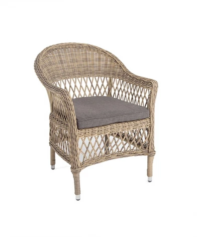 Плетеный стул из искусственного ротанга, цвет соломенный 4SIS Сицилия YH-C1620W