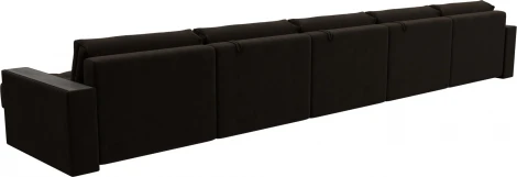 Диван П-образный с декором Лига-049 НПБ Мегалонг Лига Диванов (Велюр) арт.128527