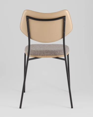 Стул обеденный Casey серо-коричневый с бежевой экокожей Stool Group арт.УТ000039573