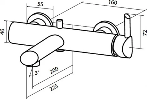 Смеситель Am.Pm Awe F1510000 для ванны с душем
