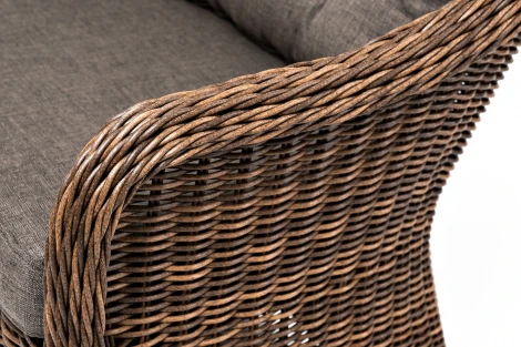 Диван двухместный плетенный из ротанга, цвет коричневый 4SIS Равенна YH-C2104W brown