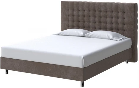 PROxSON Кровать Tallinn Boxspring Standart (Ткань: Велюр Casa Кофейный) 90x200