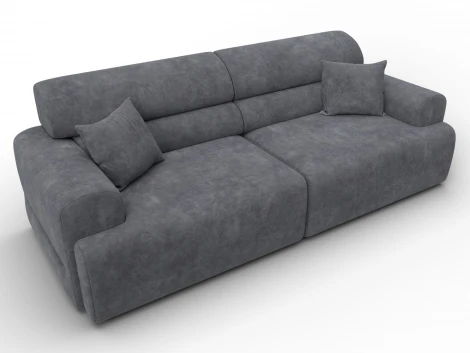 Диван прямой Лига-109 НПБ (ДСП,Фанера,Велюр/Темно-серый) Лига Диванов 136482