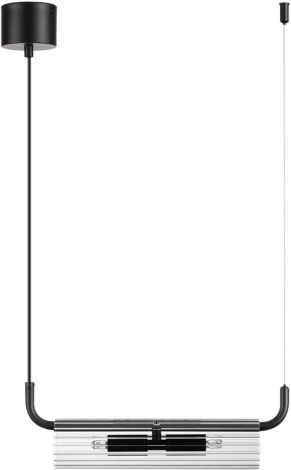 Подвесной светильник Lumion Toronto 6561/2 черный/прозрачный/металл/стекло G9 2*20W 220V (на проводе)