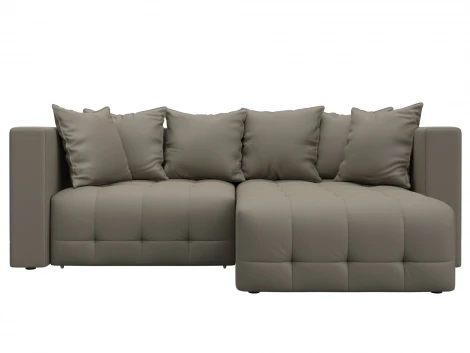 Диван угловой Лига-052 НПБ угол универсальный (ЛДСП,Брус,Фанера/Пластик/Экокожа/Бежевый) Лига Диванов 129910