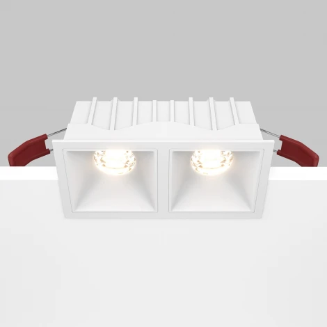Встраиваемый светильник Alfa LED 3000K 2x10Вт 36° Maytoni Technical DL043-02-10W3K-SQ-W (220V)