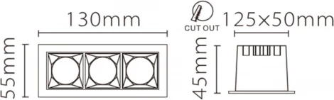 Точечный встраиваемый светодиодный светильник XL003-3T(W) Fiberli Xl003 12130305 (220V)