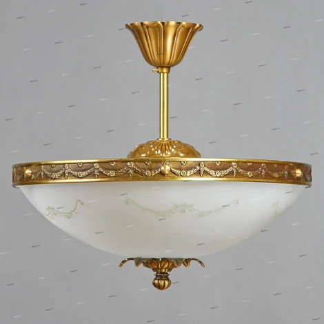 Люстра потолочная Ambiente by Brizzi Merida, 6 ламп, бронза с белым