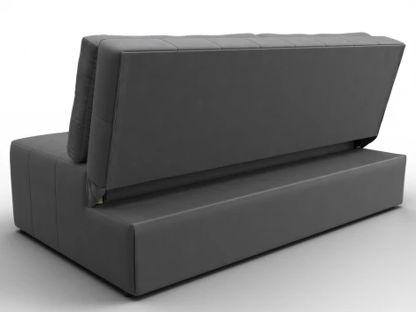 Диван прямой Лига-107 (160) (ЛДСП,Брус,Фанера,Замша/Серый) Лига Диванов 134939