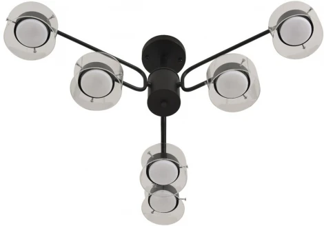 Потолочная люстра на штанге Lumion Natalina 8349/6C черный/прозрачный, металл/стекло LED GX53 6*7W 220V