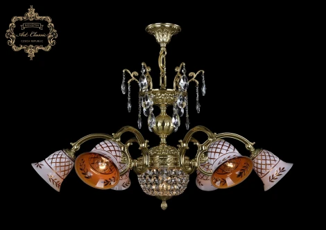 Подвесная люстра Art Classic 31.42 31.42.6.NV215IV.170GL.G.Sp.Amber.White.1B