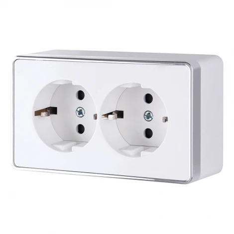 Розетка двойная с заземлением Gallant (белый) Werkel W5072101 (a051590)