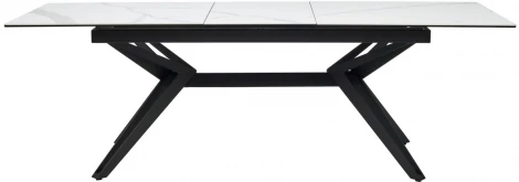 Стол URBINO 180 MATTE STATUARIO Белый мрамор матовый, керамика/ черный каркас М-City
