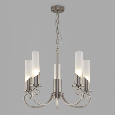 Подвесная люстра Eurosvet Banci 60117/5 никель (220V, на цепи)