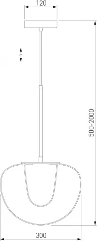 Подвесной светодиодный светильник со стеклянным плафоном Eurosvet Twice 90325/1 черный (220V, на проводе)