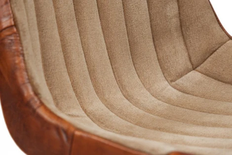 Стул Secret De Maison GETS ( mod. M-14529 ) коричневый (металл/кожа буйвола/ткань хлопок)