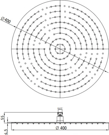 Верхний душ RGW Shower Panels SP-81-40