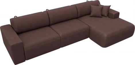 Диван угловой Лига-036 НПБ Классик Лонг правый угол Лига Диванов (Замша) арт.127799