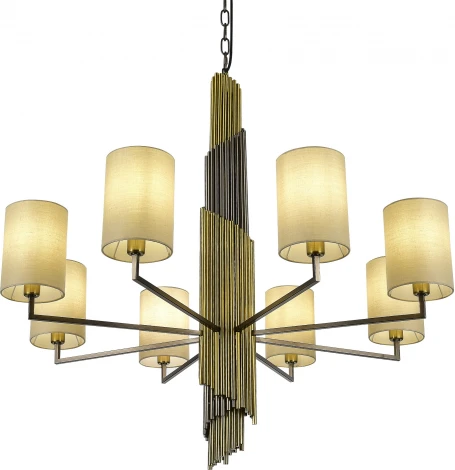 Подвесная люстра ST Luce Gloria SL1638.303.08 Латунь/Серый E14 8*42W (220V, на цепи)