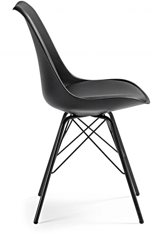 Обеденный стул La Forma (ex Julia Grup) Ralf (Черный/ Сталь,Пластик,Пена,Полипропилен)