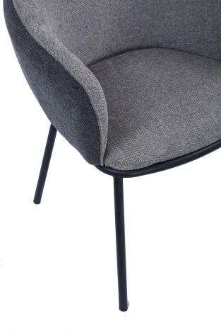 Стул Duke светло-серый, серый с чёрными ножками