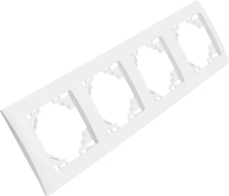 Рамка на 4 поста (белый) Stekker Эрна Элегант 49659