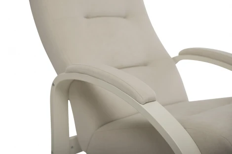 Кресло Leset Лион 4687206966659 Фанера,Береза,Шпон, Велюр, Бежевый, Слоновая кость