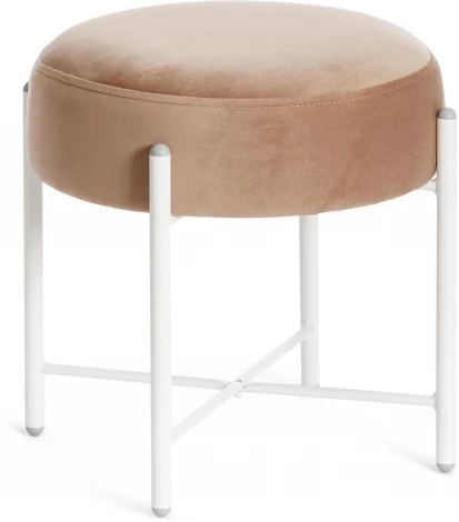 Табурет Tetchair AMBER (Металл,Ткань/Бежевый,Белый) 19242