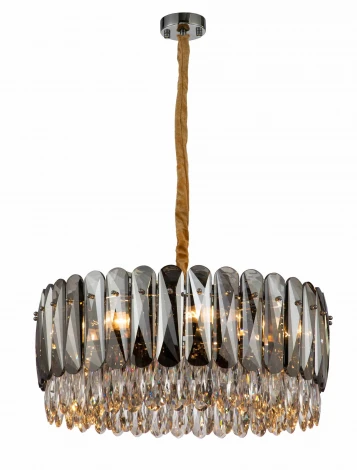 Подвесная люстра Moderli Mery V9040-8P (220V, хрусталь, на цепи, круглые)