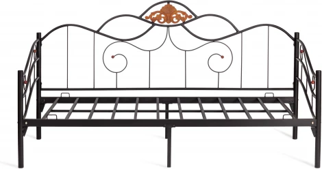 Кровать Tetchair Federica (Дерево гевея,Металл/Красный дуб,Черный) 20104