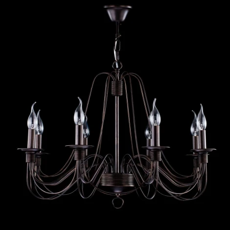 Подвесная люстра Freya Velia FR2046-PL-08-BR (220V, на цепи, подсвечник, свеча)