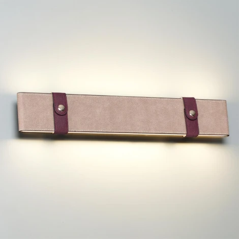 Настенный светильник Odeon Light Vincent 6630/25WL HIGHTECH металл/эко-кожа/ткань/акрил черный/бордовый/бежевый IP20 LED 25W 3000K 220V