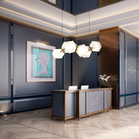 Подвесной светильник (люстра) Gabriel Scott Welles Glass L2 ImperiumLoft 40.2275-0 (123396-22) (220V, на проводе)