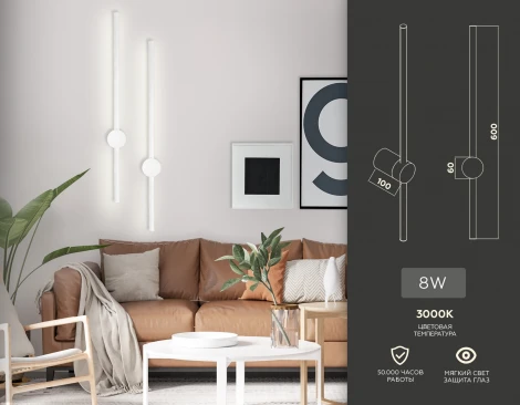 Настенный светодиодный светильник Line FL5201 Ambrella (220V)