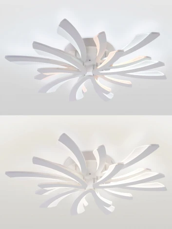 Потолочная люстра светодиодная с пультом ДУ 144W, белый, LED Natali Kovaltseva Vio LED LAMPS 81454