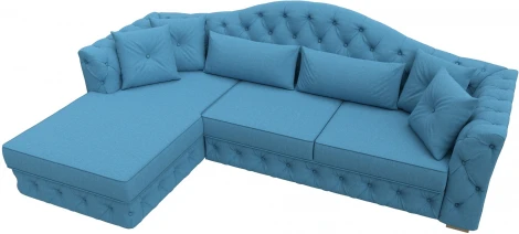Диван угловой Артис левый угол (Голубой/Рогожка) Лига Диванов арт.123402L