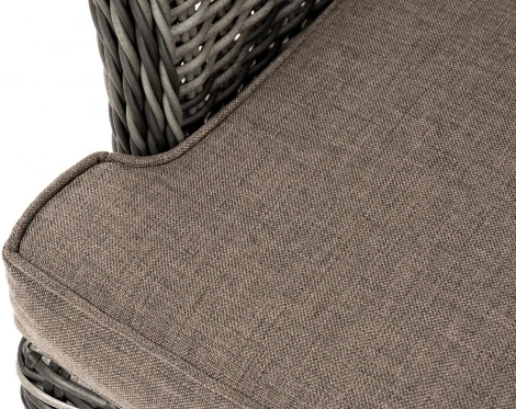 "Алиса" кресло плетеное, цвет графит с подушками 4SIS арт.УТ-00006456