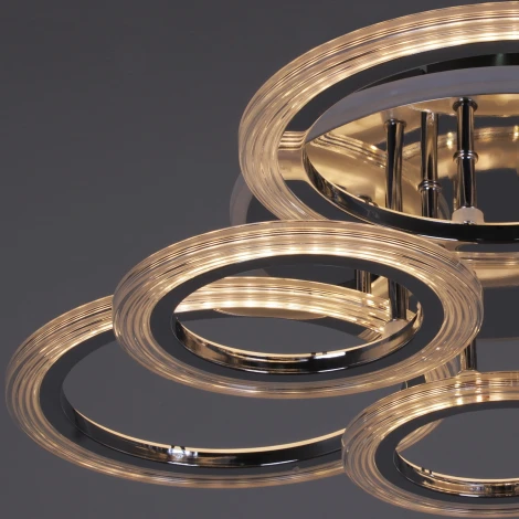 Потолочная люстра светодиодная на штанге с пультом Reluce 09812-3.3-3+3D CR (RGB) (220V)