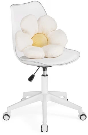 Компьютерное кресло Woodville Kolin с подушкой clear / white 15642