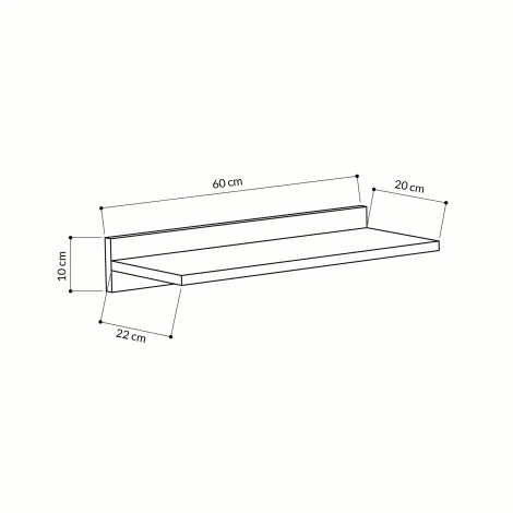 Полка прямая LEVE SIMPLE SHELF LEV00881