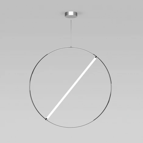 Подвесной светильник Eurosvet Element 90283/1 хром (LED, 220V, пульт управления, на проводе, кольцо)