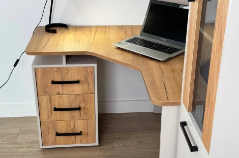 Лайт-2 Стол компьютерный 1200 угловой Mebelson (ЛДСП/Дуб крафт золотой,Бежевый) арт.SKL2.2N02.3369