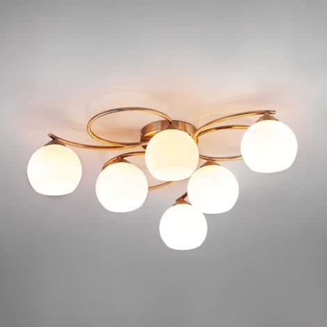 Потолочная люстра Eurosvet Alba 30144/6 античная бронза (220V, шарики)