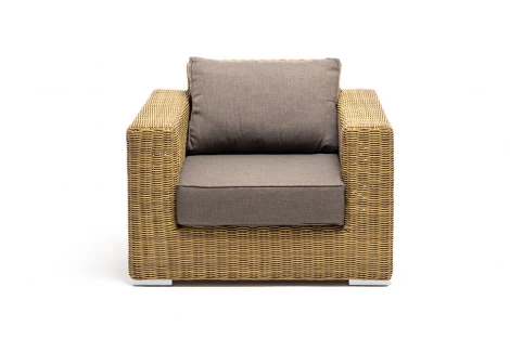 Лаунж-зона из искусственного ротанга, цвет соломенный 4SIS Боно BS3C2T-4-SET
