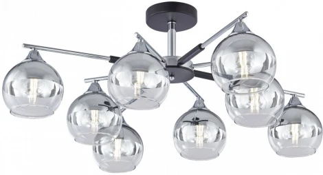 Потолочная люстра на штанге Arte Milano Napoli-9354 339354/8 CR+BK (220V)