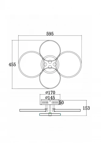 Потолочная люстра светодиодная кольцо Freya Gritta Market FR10018CL-L40W