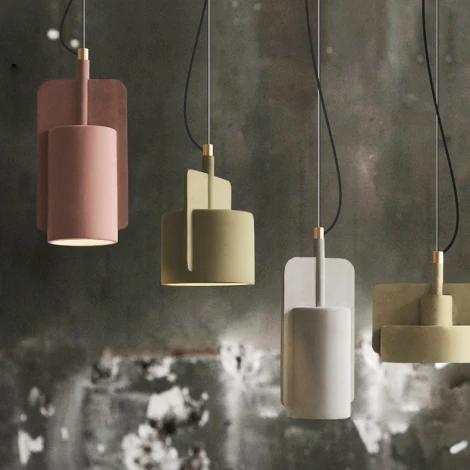 Подвесной бетонный светильник Skovl C Песочный ImperiumLoft Skovl01 (186775-26) (220V, на тросе, круглые)