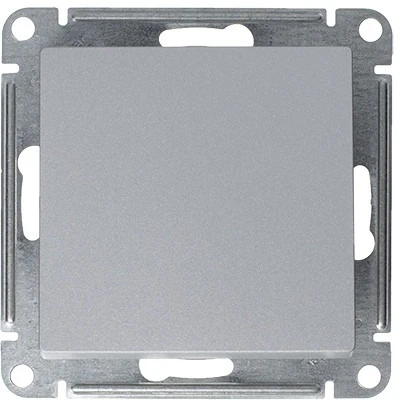 Выключатель встраиваемый одноклавишный (алюминий) Systeme Electric AtlasDesign ATN000361